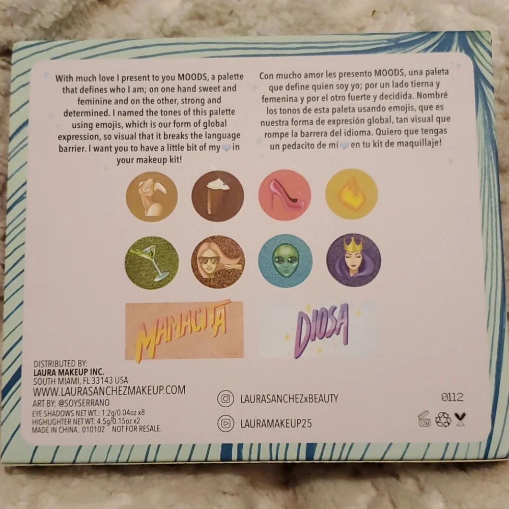 NIB! Moods by Laura Sanchez Eyeshadow Palette